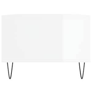 Konferenční stolek bílý s leskem 90x50x36,5 cm kompozitní dřevo - obrázek 7