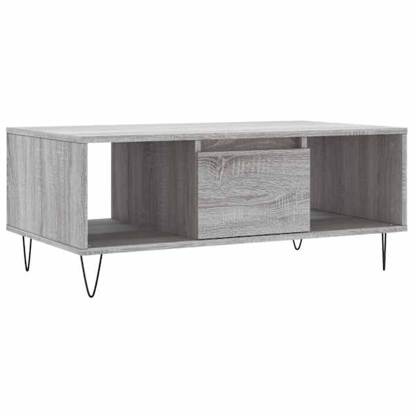 vidaXL kohvilaud, hall Sonoma tamm, 90x50x36,5 cm, tehispuit