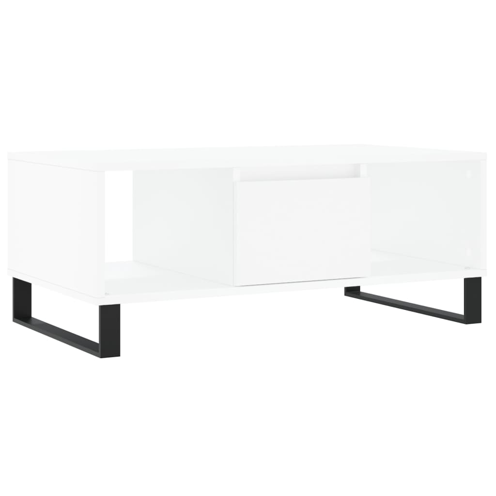 vidaXL Măsuță de cafea, alb, 90x50x36,5 cm, lemn prelucrat