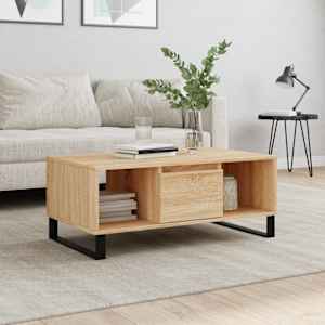 Klubska mizica sonoma hrast 90x50x36,5 cm inženirski les