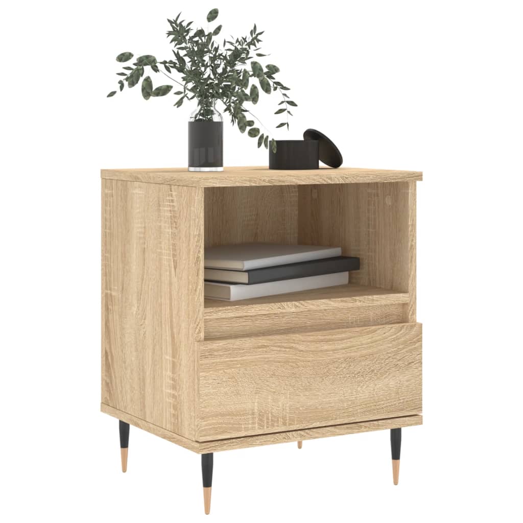 vidaXL Bedside Cabinet Sonoma Oak 40x35x50 cm Engineered Wood