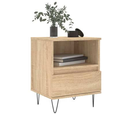 vidaXL Bedside Cabinet Sonoma Oak 40x35x50 cm Engineered Wood