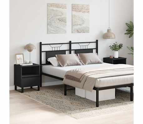 vidaXL Noptiere, 2 buc., negru, 40x35x50 cm, lemn compozit