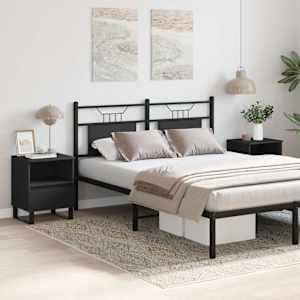 vidaXL Noptiere, 2 buc., negru, 40x35x50 cm, lemn compozit