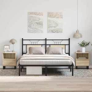 Nočna omarica 2 kosa sonoma hrast 40x35x50 cm inženirski les