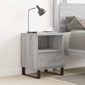 Nočna omarica siva sonoma 40x35x50 cm inženirski les