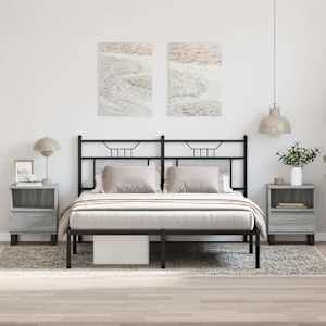 Nočna omarica 2 kosa siva sonoma 40x35x50 cm inženirski les