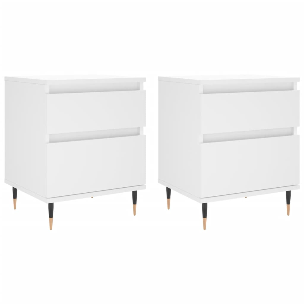 vidaXL NoÄŤnĂ­ stolky 2 ks bĂ­lĂ© 40 x 35 x 50 cm kompozitnĂ­ dĹ™evo
