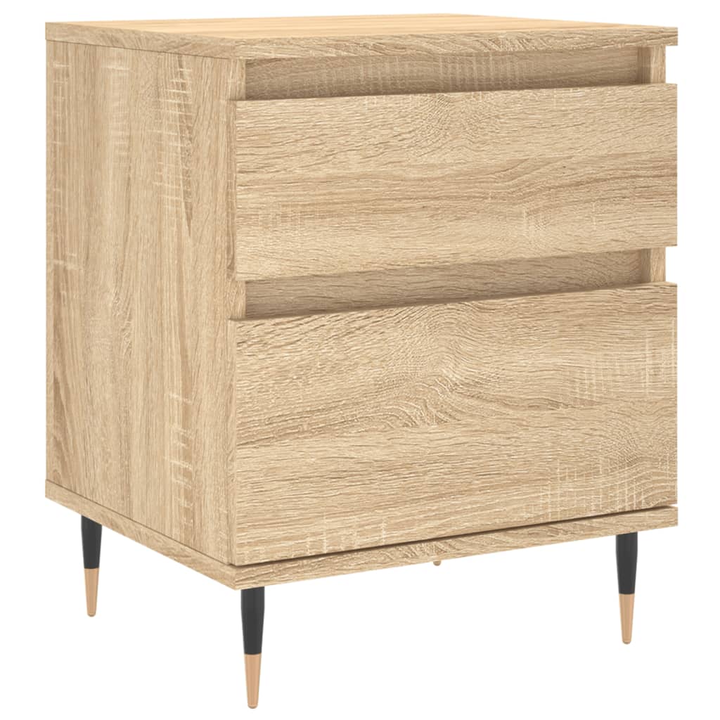 VidaXL Nachtkastje 40x35x50 Cm Bewerkt Hout Sonoma Eikenkleurig