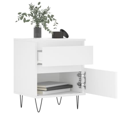 vidaXL Noćni ormarić bijeli 40 x 35 x 50 cm od konstruiranog drva