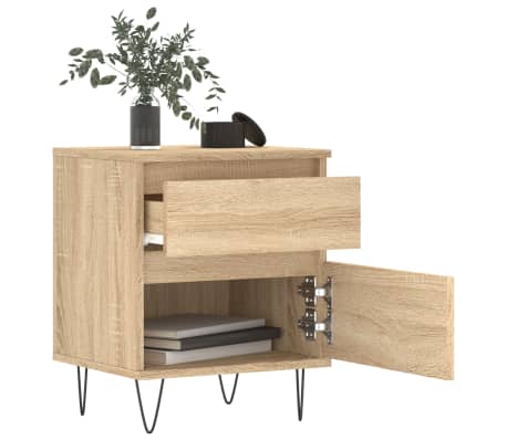 vidaXL Y&ouml;p&ouml;yt&auml; Sonoma-tammi 40x35x50 cm tekninen puu