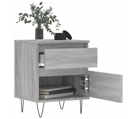 vidaXL Nachttisch Grau Sonoma 40x35x50 cm Holzwerkstoff