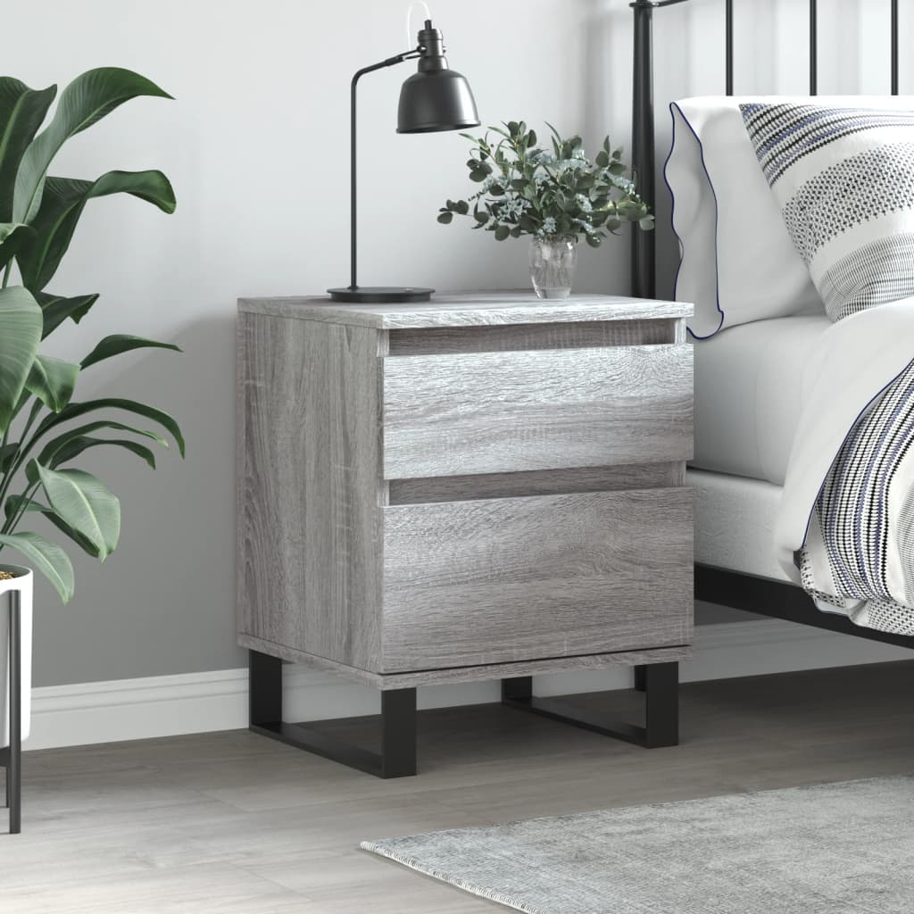 Photos - Storage Сabinet VidaXL Bedside Cabinet Grey Sonoma 40x35x50 cm Engineered Wood 