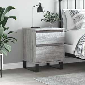 Nočna omarica siva sonoma 40x35x50 cm inženirski les