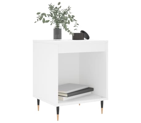 vidaXL Noptieră, alb, 40x35x50 cm, lemn prelucrat