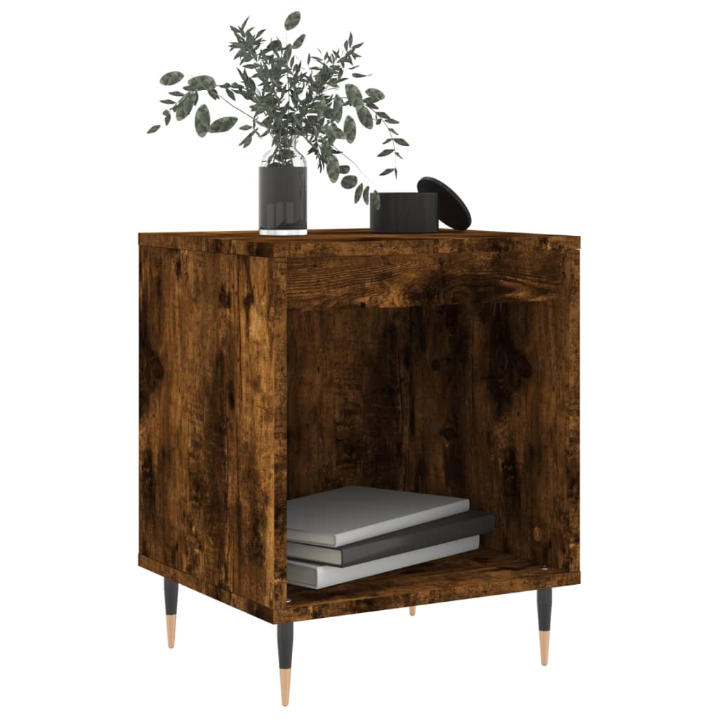 vidaXL Nachtkastjes 2 st 40x35x50 cm bewerkt hout gerookt eikenkleurig afbeelding