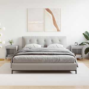 Nočna omarica 2 kosa siva sonoma 40x35x50 cm inženirski les