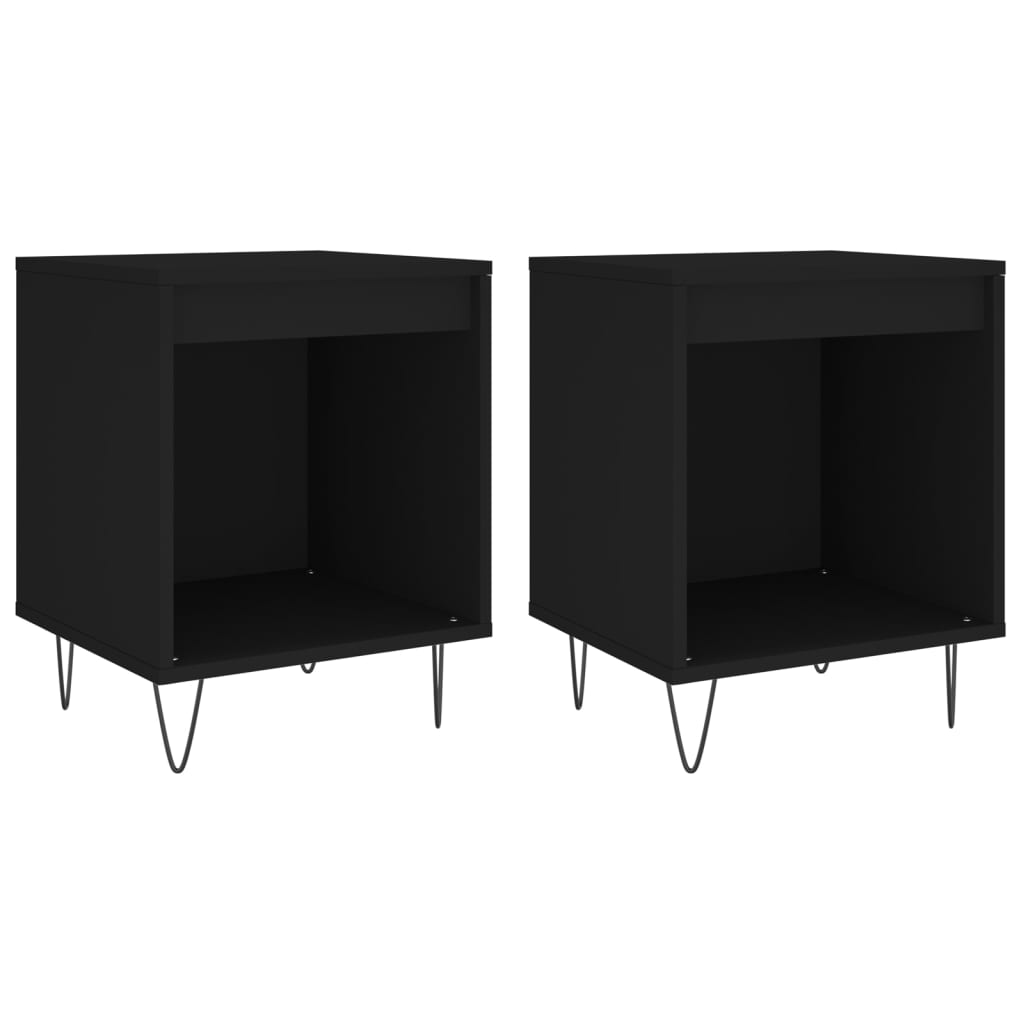 vidaXL Noční stolky 2 ks černé 40 x 35 x 50 cm kompozitní dřevo