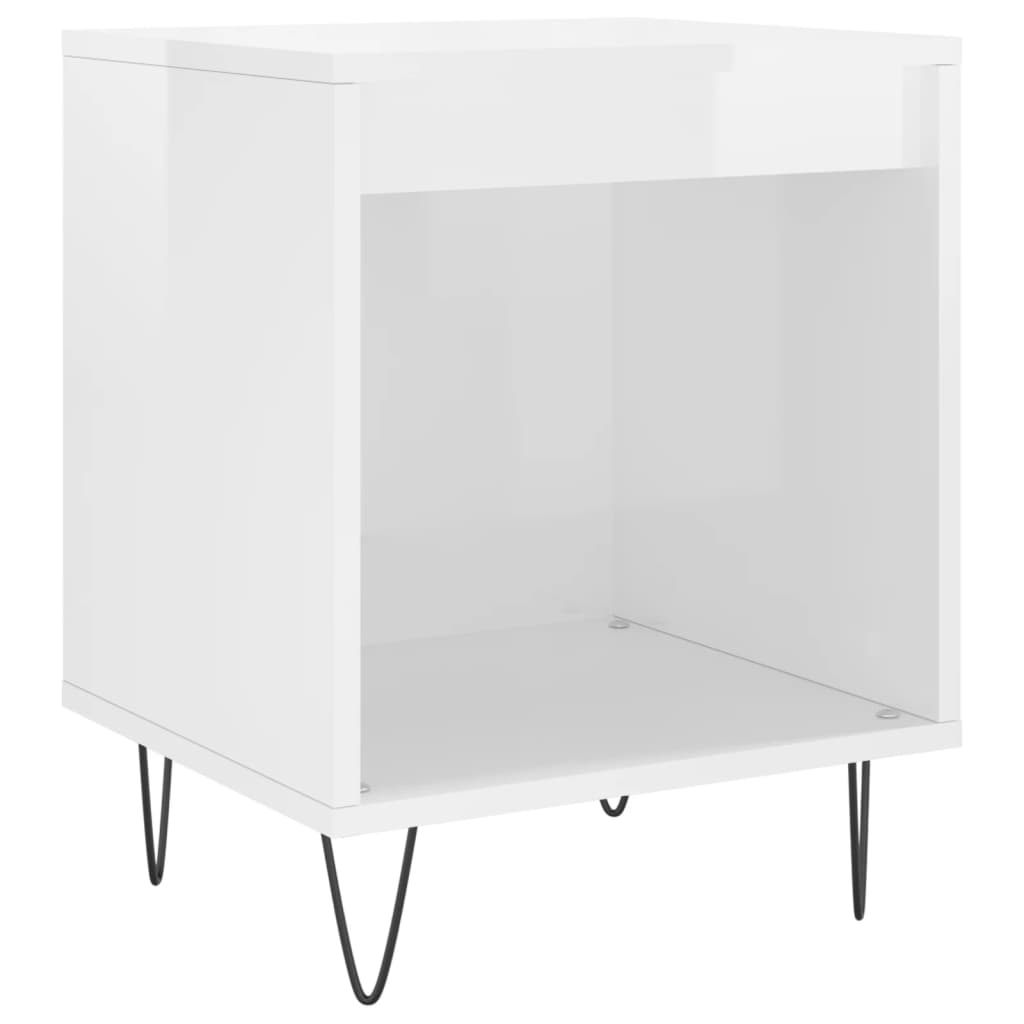 vidaXL Noční stolek bílý s vysokým leskem 40x35x50 cm kompozitní dřevo