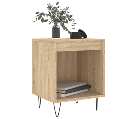vidaXL Tables de chevet 2 pcs ch&ecirc;ne sonoma 40x35x50 cm bois ing&eacute;nierie