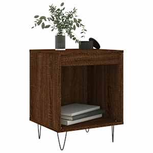 vidaXL Mesas de cabeceira 2 pcs derivados de madeira carvalho castanho