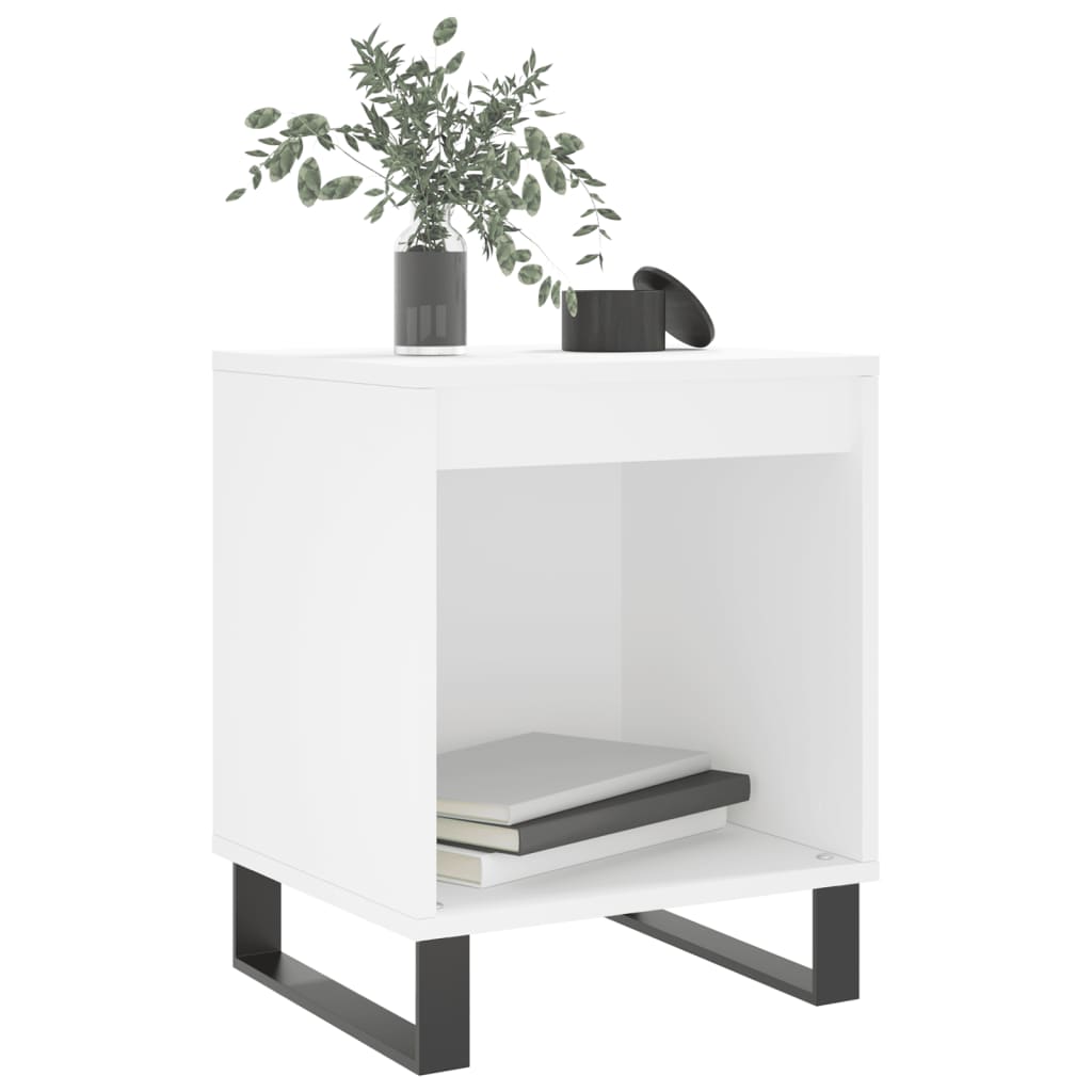 vidaXL Nachtkastjes 2 st 40x35x50 cm bewerkt hout wit afbeelding