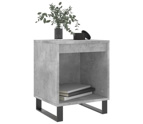 vidaXL Bedside Cabinet Concrete Grey 40x35x50 cm Engineered Wood