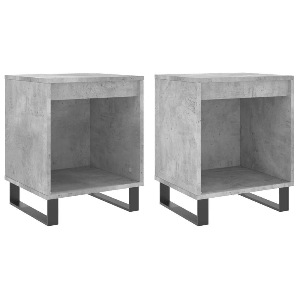 vidaXL Noční stolky 2 ks betonově šedé 40x35x50 cm kompozitní dřevo
