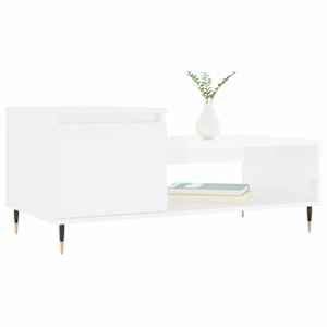 vidaXL magasf&eacute;nyű feh&eacute;r szerelt fa doh&aacute;nyz&oacute;asztal 100 x 50 x 45 cm