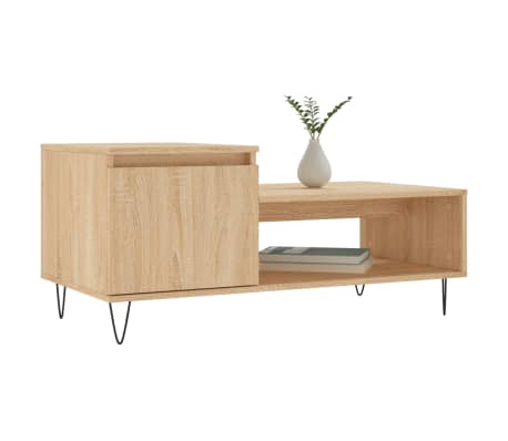 vidaXL Τραπεζάκι Σαλονιού Sonoma Δρυς 100x50x45 εκ. Επεξεργασμένο Ξύλο