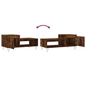 Konferenční stolek kouřový dub 100x50x45 cm kompozitní dřevo - obrázek 9