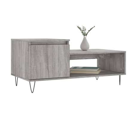 vidaXL Măsuță de cafea, gri sonoma, 100x50x45 cm, lemn prelucrat