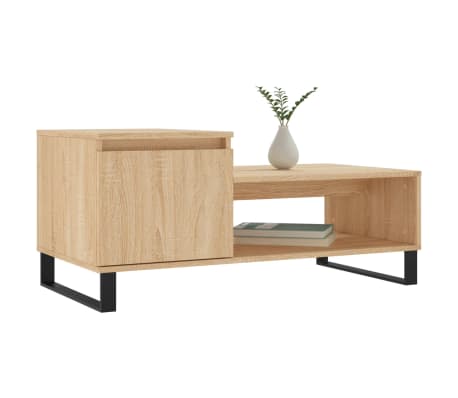 vidaXL S&oacute;fabor&eth; Sonoma Eik 100x50x45 Samsettur Vi&eth;ur