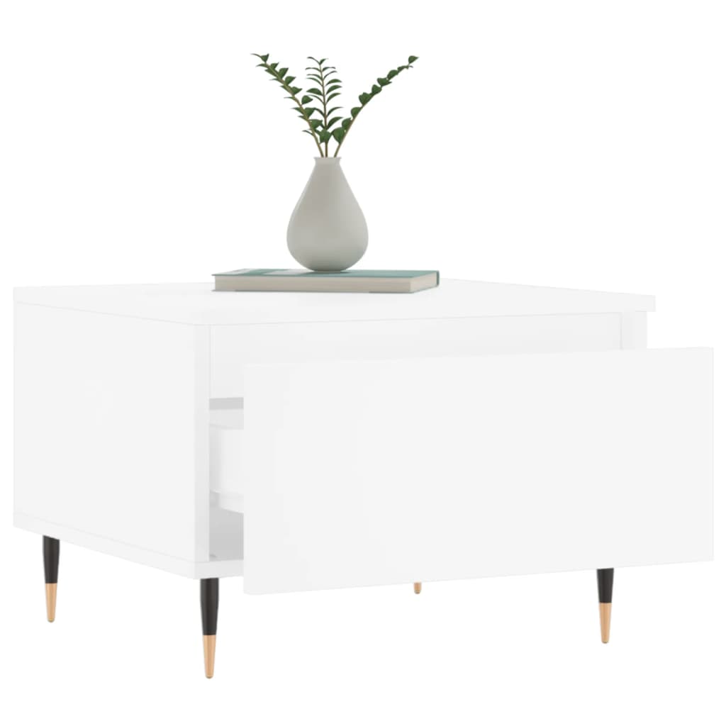 Set De 2 Tables Basses Modernes – Blanc, Diamètres 55 Et 40 Cm – Pour Salon, Chambre, Bureau, Balcon