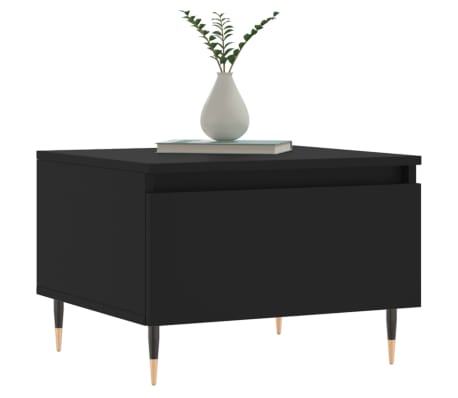 vidaXL Măsuță de cafea, negru, 50x46x35 cm, lemn prelucrat