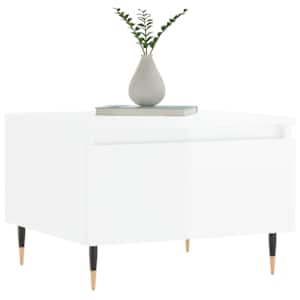 Konferenční stolky 2 ks lesklé bílé 50x46x35cm kompozitní dřevo - obrázek 3
