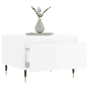 Konferenční stolky 2 ks lesklé bílé 50x46x35cm kompozitní dřevo - obrázek 4