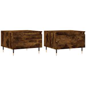 Konferenční stolky 2 ks kouřový dub 50x46x35cm kompozitní dřevo - obrázek 2
