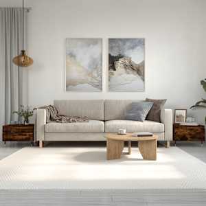 Konferenční stolky 2 ks kouřový dub 50x46x35cm kompozitní dřevo - obrázek 1