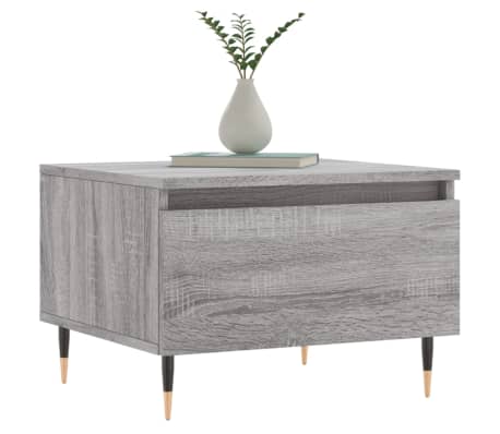 vidaXL Coffee Table Grey Sonoma 50x46x35 cm Engineered Wood