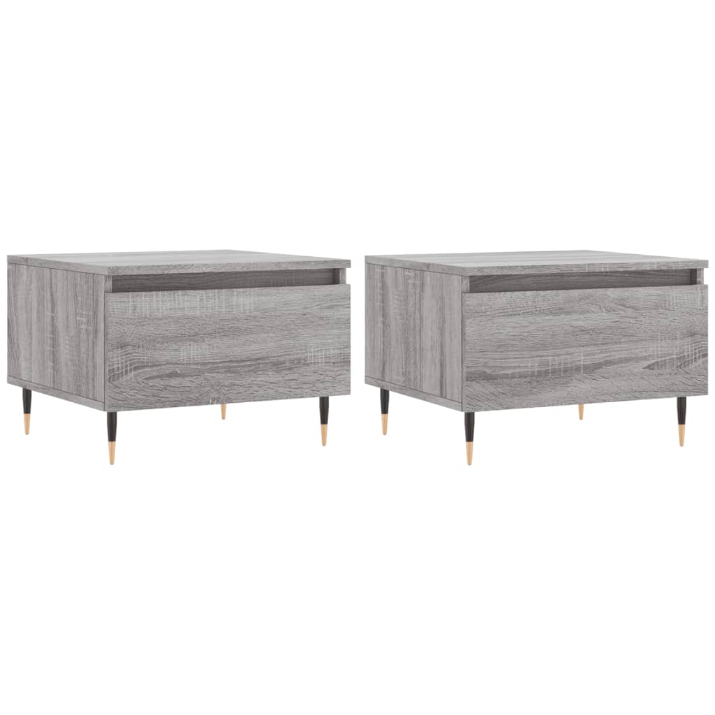 vidaXL Konferenční stolky 2 ks šedé sonoma 50x46x35cm kompozitní dřevo