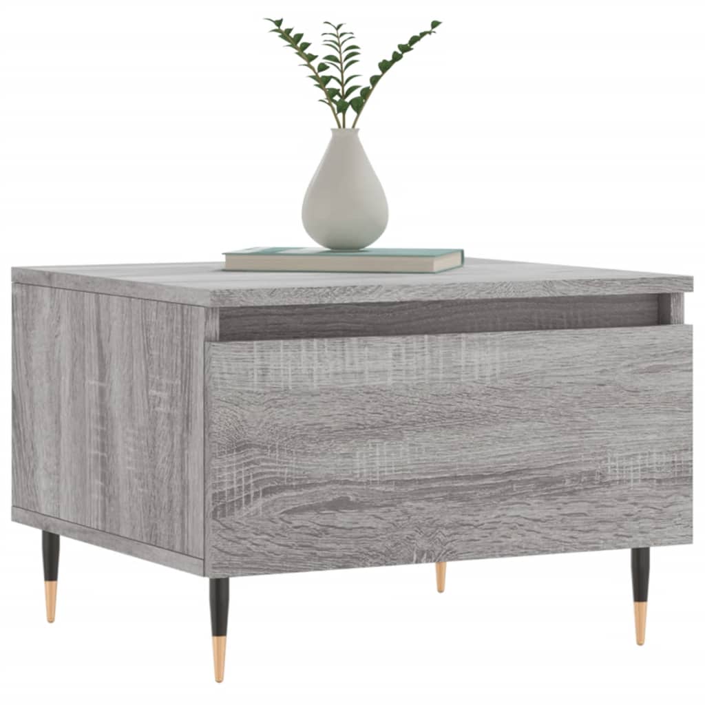 vidaXL 2 db szürke sonoma szerelt fa dohányzóasztal 50 x 46 x 35 cm