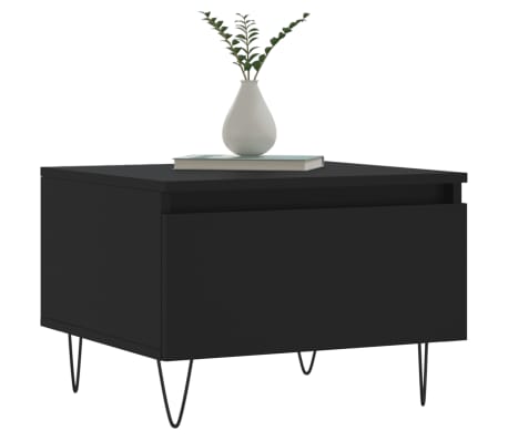 vidaXL Măsuță de cafea, negru, 50x46x35 cm, lemn prelucrat