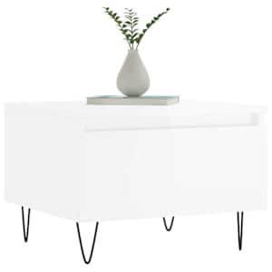 Konferenční stolky 2 ks lesklé bílé 50x46x35cm kompozitní dřevo - obrázek 3