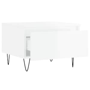 Konferenční stolky 2 ks lesklé bílé 50x46x35cm kompozitní dřevo - obrázek 7