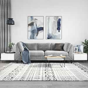 Konferenční stolky 2 ks lesklé bílé 50x46x35cm kompozitní dřevo