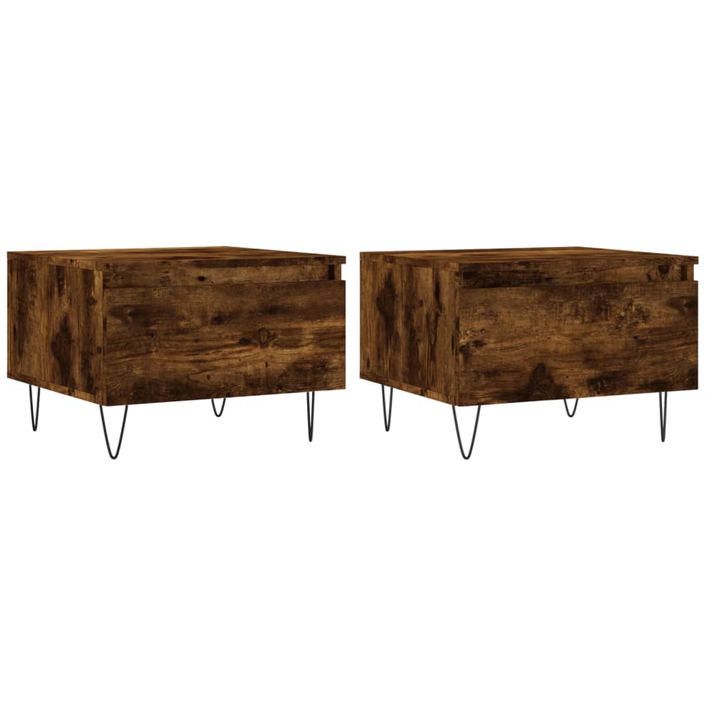 vidaXL Konferenční stolky 2 ks kouřový dub 50x46x35cm kompozitní dřevo