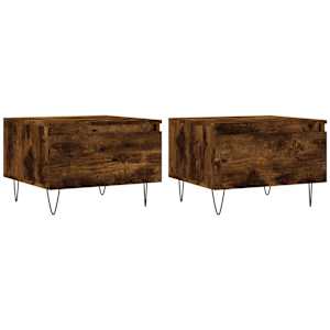Konferenční stolky 2 ks kouřový dub 50x46x35cm kompozitní dřevo - obrázek 2