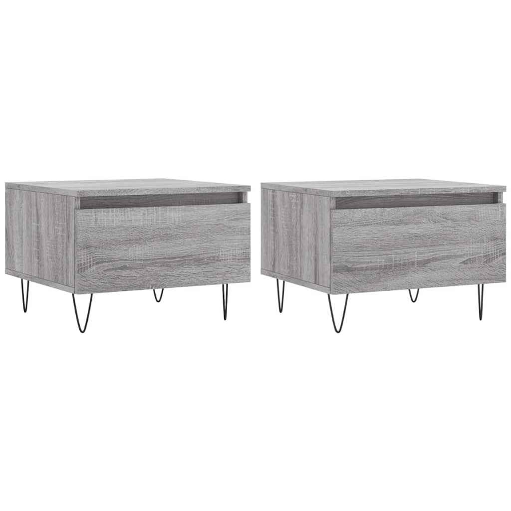 vidaXL Konferenční stolky 2 ks šedé sonoma 50x46x35cm kompozitní dřevo