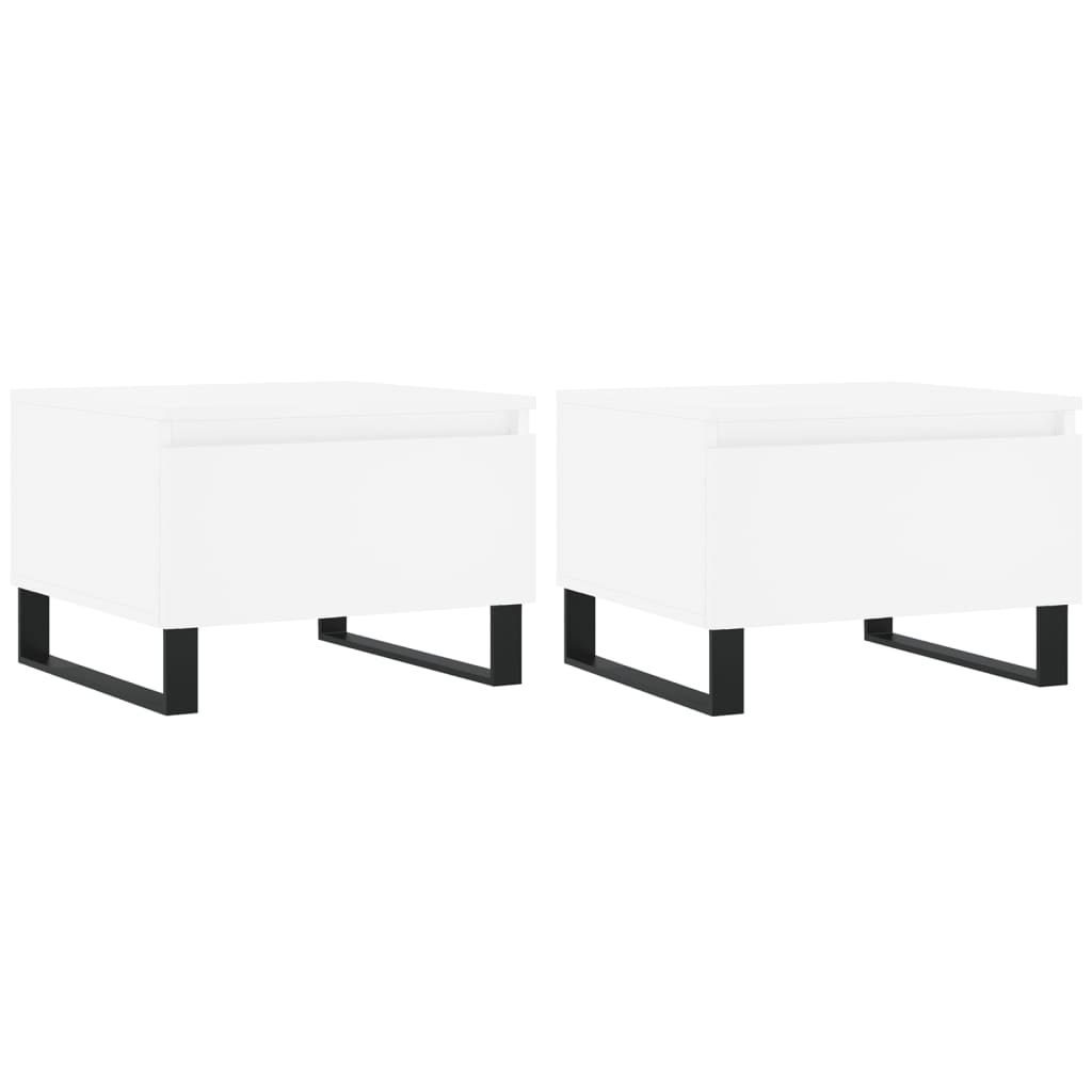 vidaXL Konferenční stolky 2 ks bílé 50 x 46 x 35 cm kompozitní dřevo
